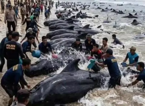 Paus-Paus Terdampar di Rote Ndao